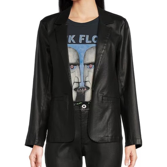 Cloth & Stone Coated Notch Collar Button Front Blazer NEW - Picture 1 of 9